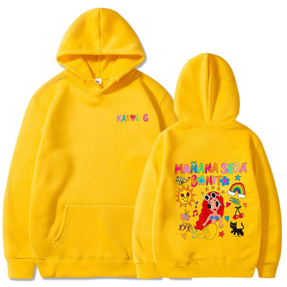 Sweat à capuche Karol G Mana Sera Bonito avec foyer, sweat-shirt de musique chimretro, chemise Manana Sera Bonito, sweat à capuche Karol G mignon