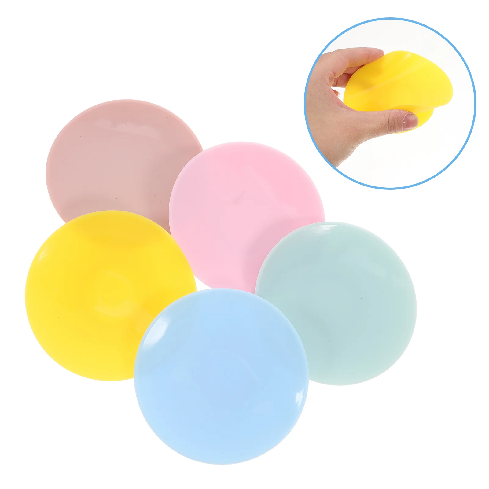 

5Pcs Silicone Double Side Suction Pads Secure Plate Fixing Non Slip Tableware Grips for Baby Children Elderly Bowl Dish Holder