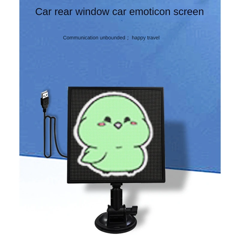 HD 64X64 LED Screen Panel On Car Color Lighting Show Expression LED Display Panel Support Bluetooth APP Remote Control Durable