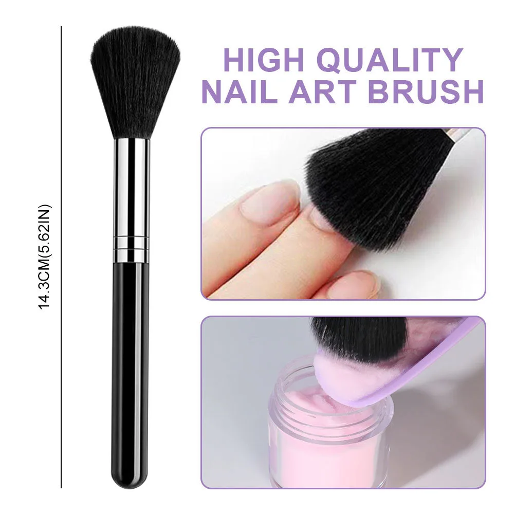 Caja de reciclaje de polvo de uñas de 2 capas, cepillo de polvo suave, contenedor de almacenamiento de purpurina para diamantes de imitación, herramienta de limpieza de manicura portátil, 2 uds.