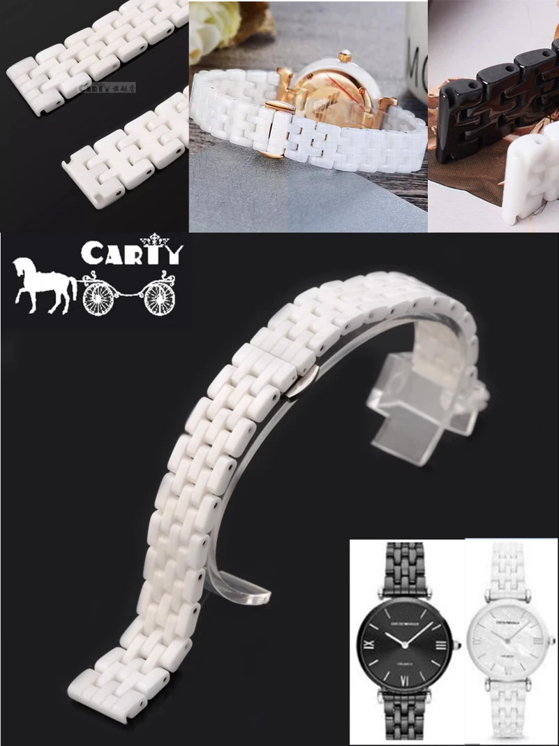 سلسلة ساعات سيراميك للرجال والنساء، حزام ساعة AR1417 1443 1404 1405، سلسلة كاملة