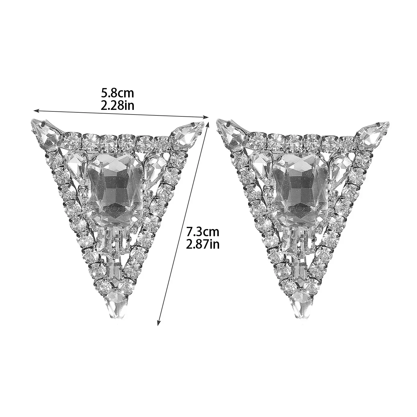 Geometry Triangle Earrings Retro Sparking Rhinestone Drop Earrings Fashion for Women Wedding Jewelry Accessories