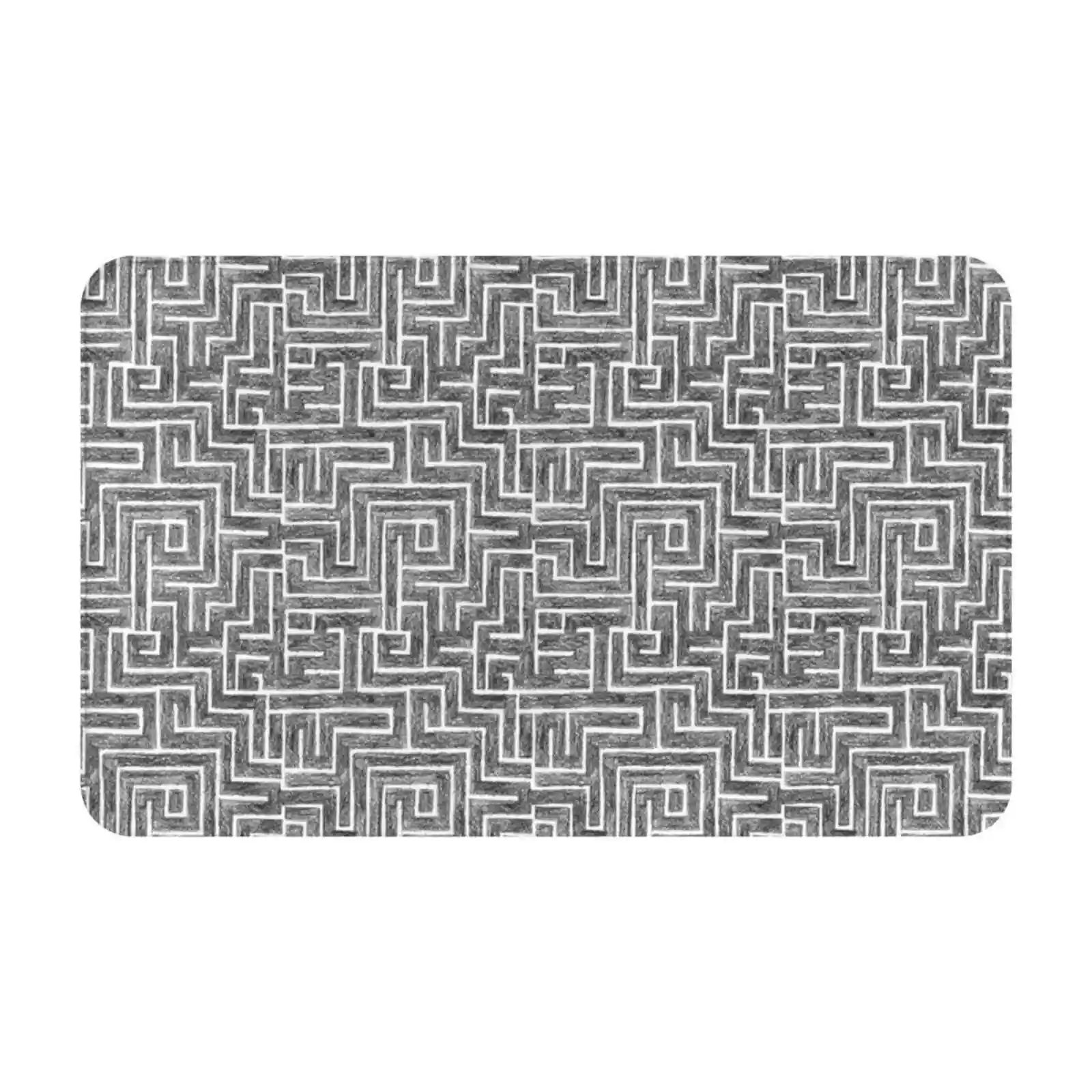 Pencil Sketch Soft Foot Pad Room Goods Rug Carpet Pencil Sketch Abstract Hipster Cool Modern Tiles Repeat Artsy Artistic