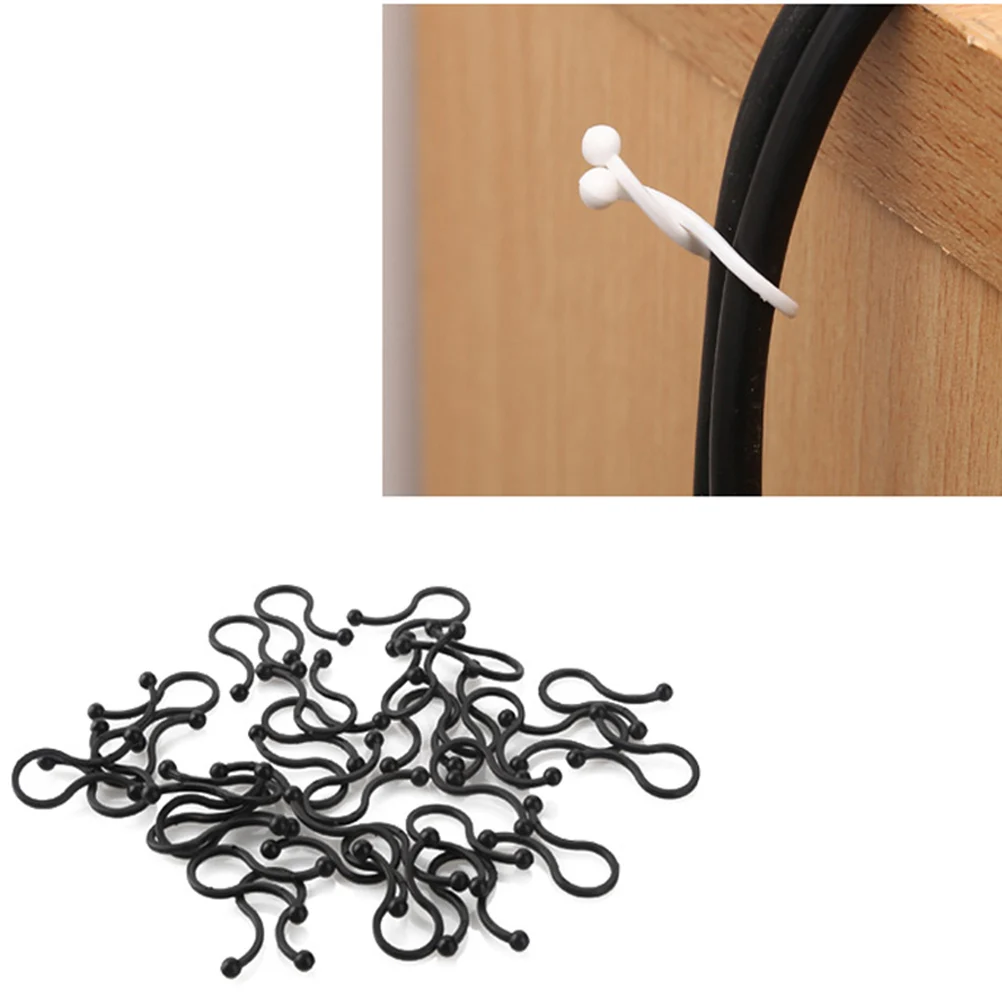 

100pcs Wire Organizer Cable Clip Desk Winder Finishing Clamps Durable PP Material Home Office School Practical Use