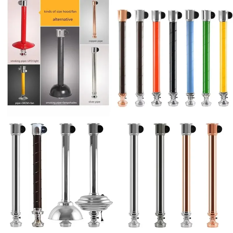 Telescopic  Exhaust Pipe Smoke Extractor for Korean BBQ Restaurant Desktop Grill Straight Ventilation Duct