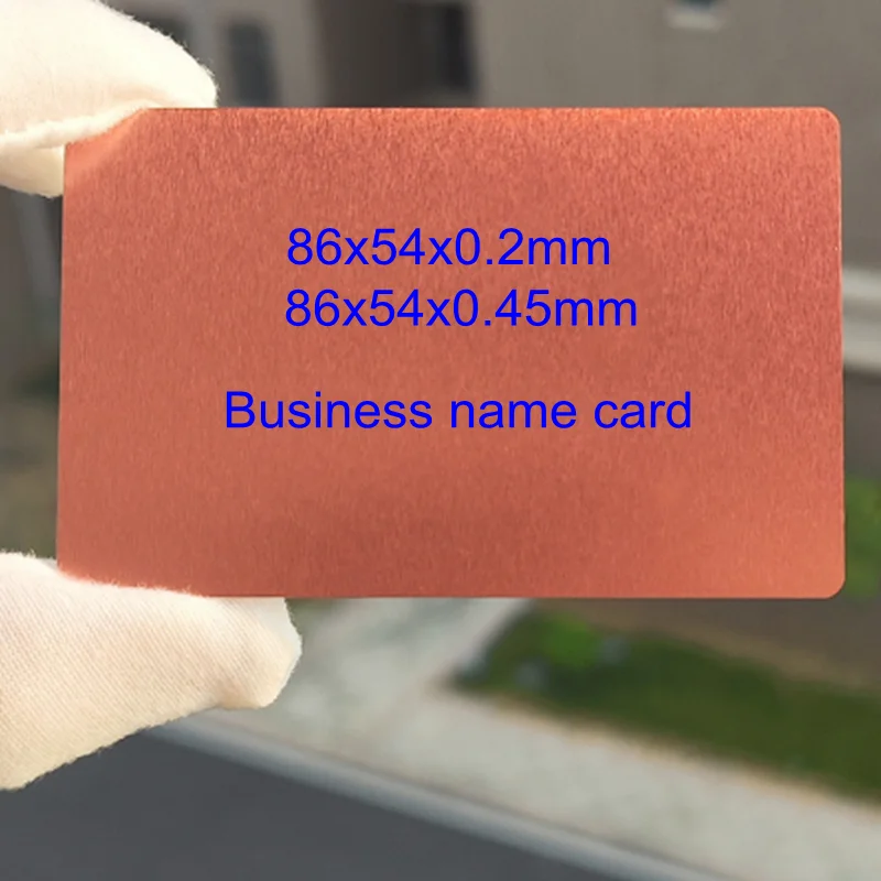 50pcs Aluminum Portable Metal Business Card Blank 0.2mm/0.45mm  for Laser Engraving Printing Customizable Custom Logo Office