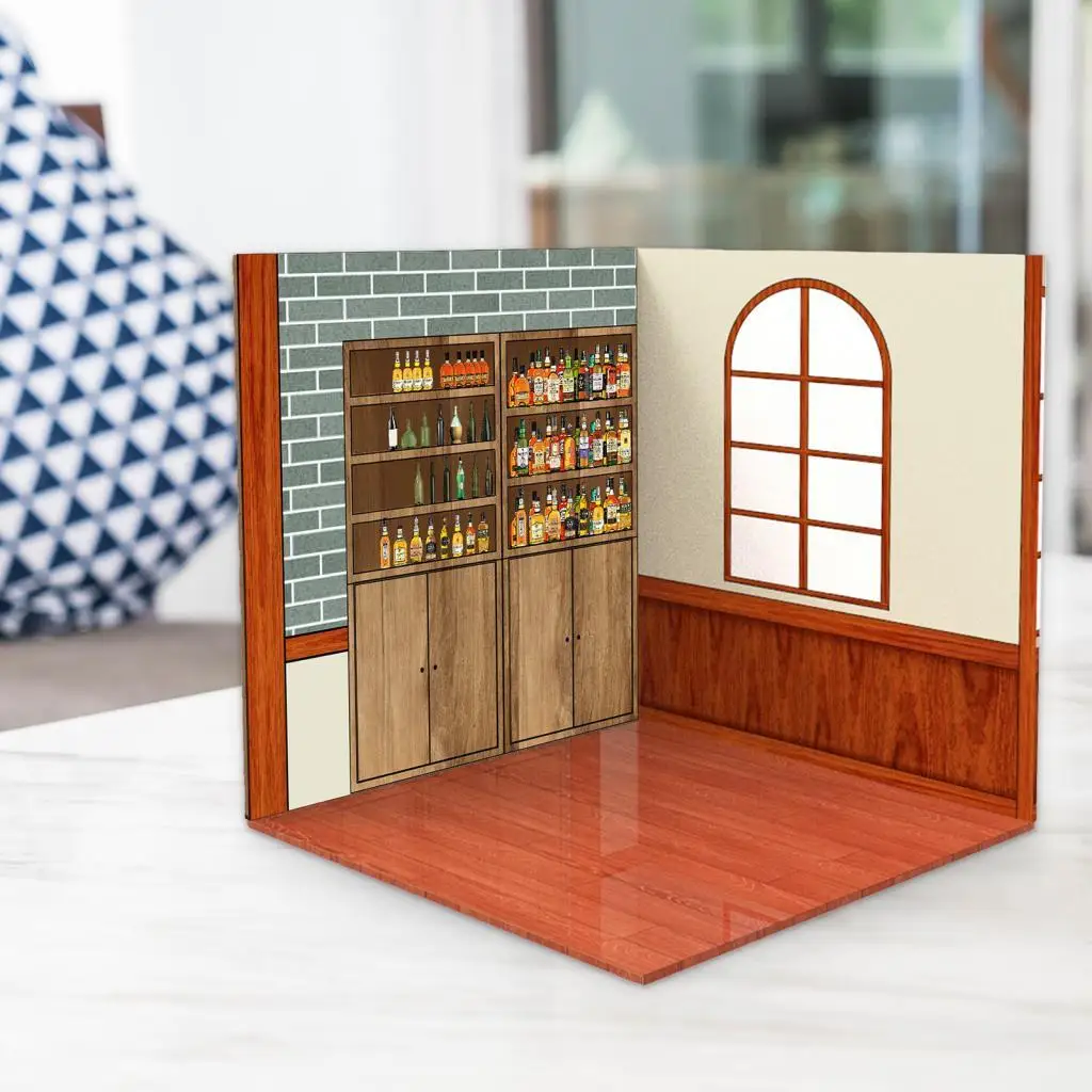 Simulation Toy Stereo Modified Garage Display Case for 1 12 Car Model Scene with PVC Foam Board Diorama Layout