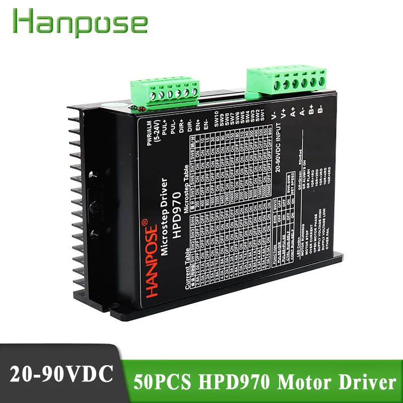 

Драйвер двигателя hanpose HPD970 2.8A 90VDC, Новое поступление, сегменты драйвера шагового двигателя 42/57/86, обновленная версия для маршрутизатора с ЧПУ