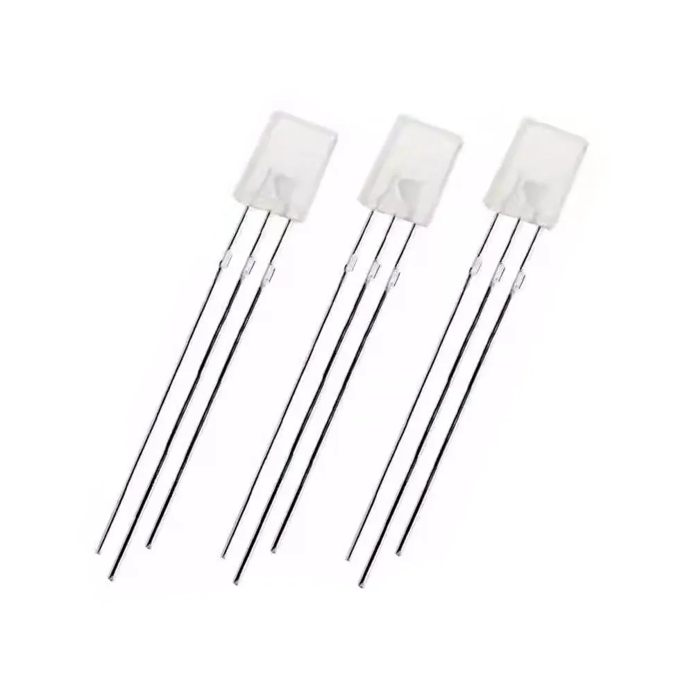 50Pcs 2*5*7 Square Led Misty Diffused Kit 257 MM  Red And Green Common Cathode & Anode DIY