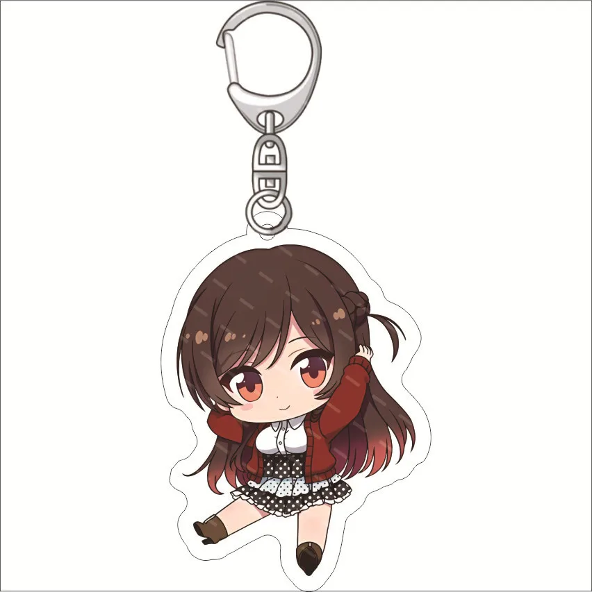 Japan Anime Rent A Girlfriend Figures Ichinose Chizuru Nanami Mami Sarashina Ruka Acrylic Keychains Kawaii Bag Pendant Decor Toy