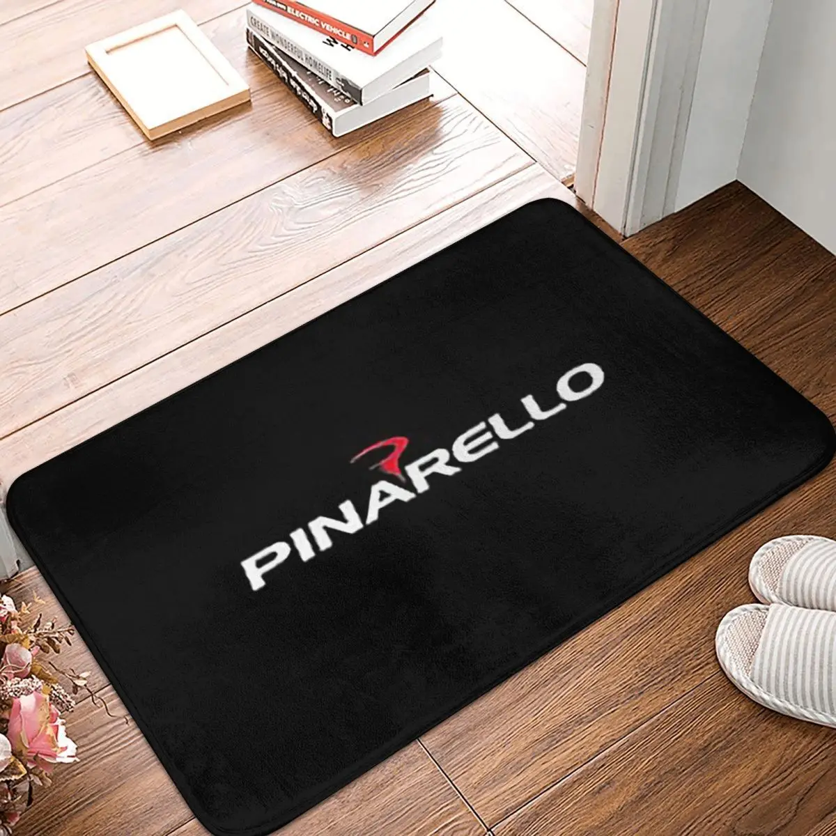 White Script Pinarello Bikes Non-slip Doormat Floor Mat Cushion Carpet Rug for Kitchen Entrance Home Bedroom Footpad Mats