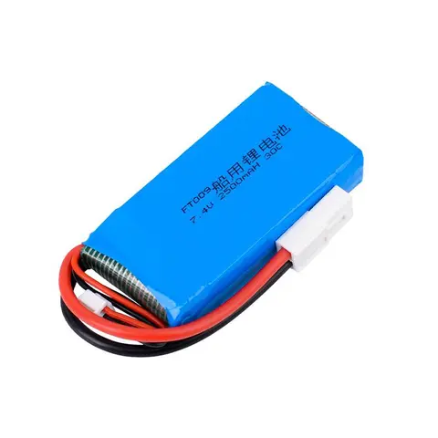 7.4V 2500mAh 리튬 배터리 팩 FT009 스피드보트 대용량 고속 항공기 모델