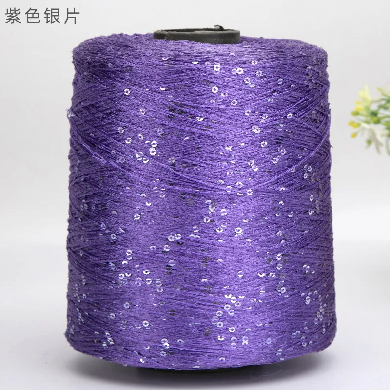 Silk Sequin Yarn Special Mercerized Line 500g/roll Handmade DIY 3mm Sequins Hand Knitting Yarn ThreadDoll Sweater Knitting Line