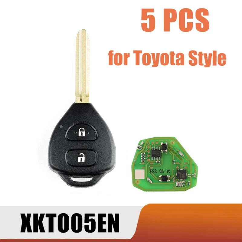 

Xhorse XKTO05EN Universal Wire Remote Key Fob Flip 2 Button For Toyota Style For VVDI Key Tool 5Pcs/Lot