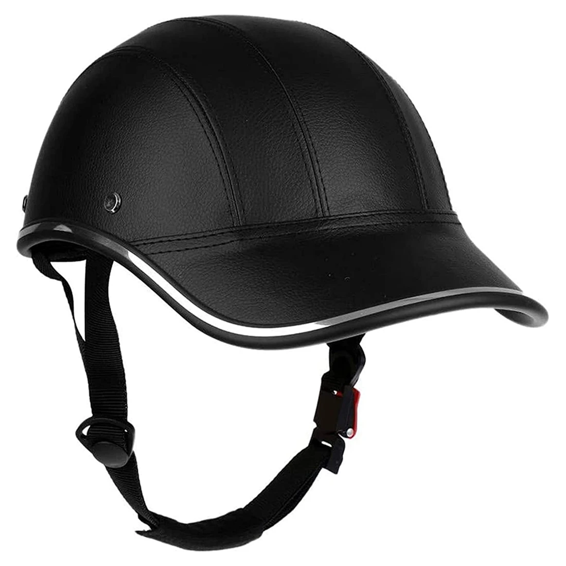 

Bicycle Baseball Helmets Bike Helmet Adults- ABS+PU Leather Cycling Safety Helmet with Adjustable Strap