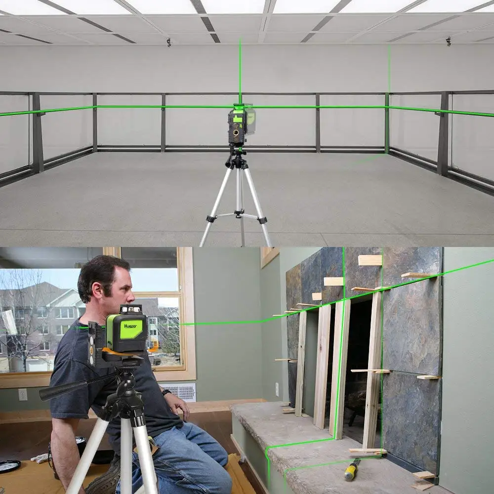 Imagem -06 - Huepar-nível Laser Ajustável em Forma de l com Suporte Magnético Adaptador de Nível Laser Base Pivotante Magnética Ajustável 180 Graus
