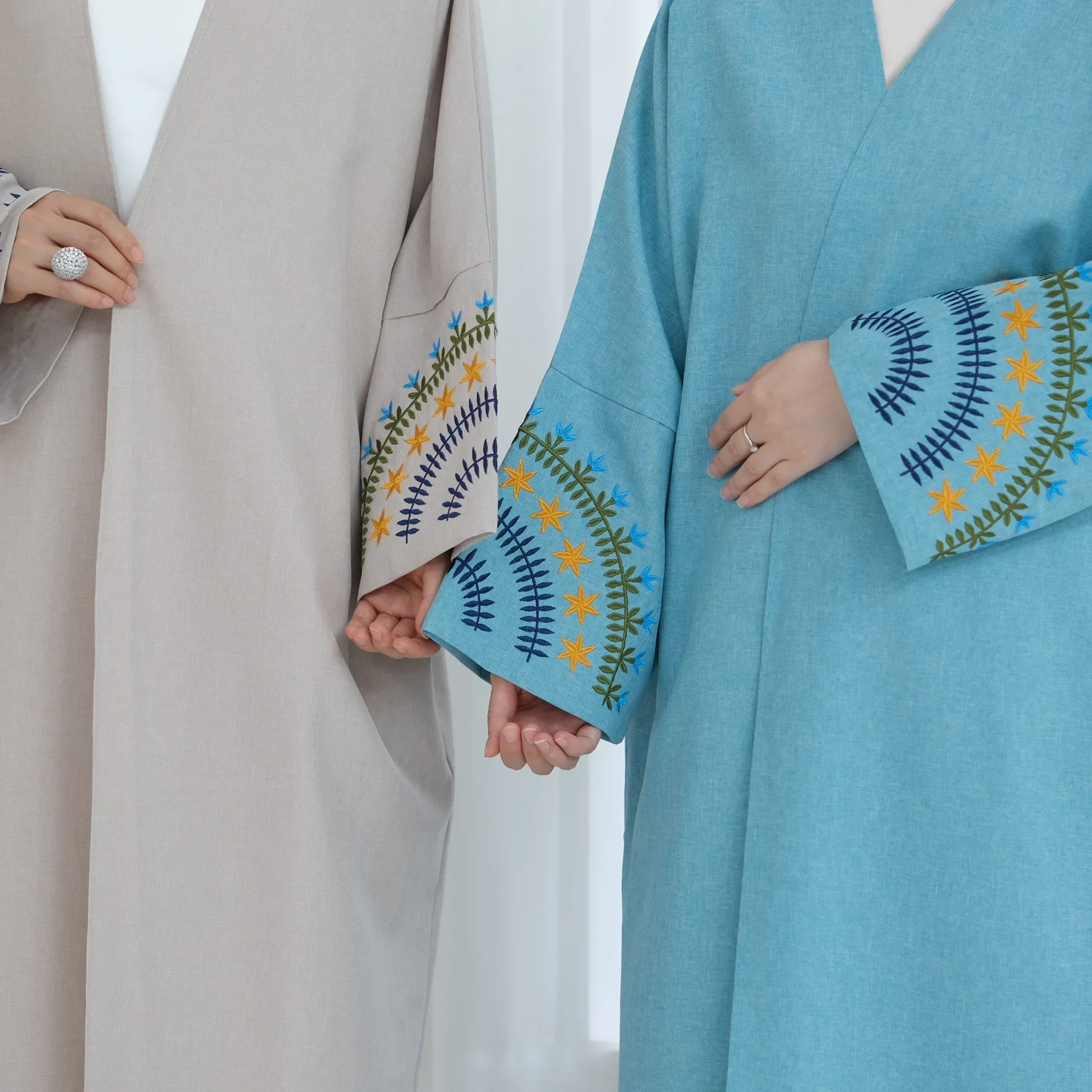 

Dubai Embroidery Elegant Abaya 2025 Luxury Kimono Muslim Kaftan Modest Dresses for Women Islam Kebaya Cardigan Robe Eid Ramadan