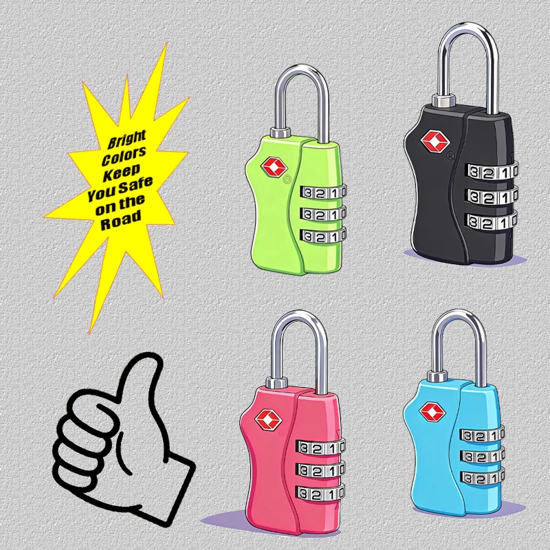 TSA Locks Combination Lock For Travel Luggage Suitcase Anti-theft Code Padlock with Steel Cable Customs Password Lock Padlock