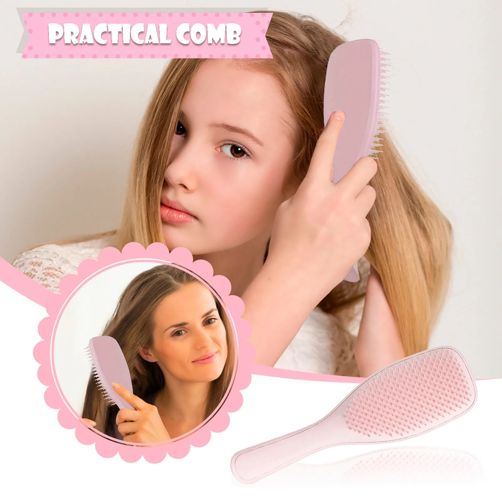 The Ultimate Detangler Scalp Massage Comb Hair Brush Women Hairbrush Anti-tie Knot Comb Intricate Artistic Fine Colorful