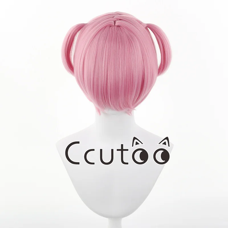 Anime Doki Doki Literature Club Natsuki Cosplay Perücke mit rotem Band Halloween Karneval Party Requisiten Kunsthaar – Detail 5