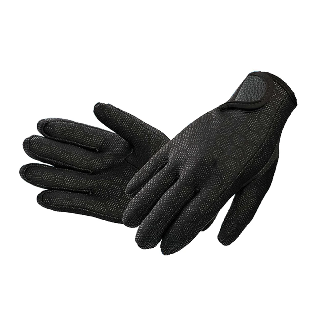 1 Pair Sports Gloves Nonslip Diving Underwater Mitten Outdoor Portable Warm Swimming Mitts Beginner Warmer  Black L