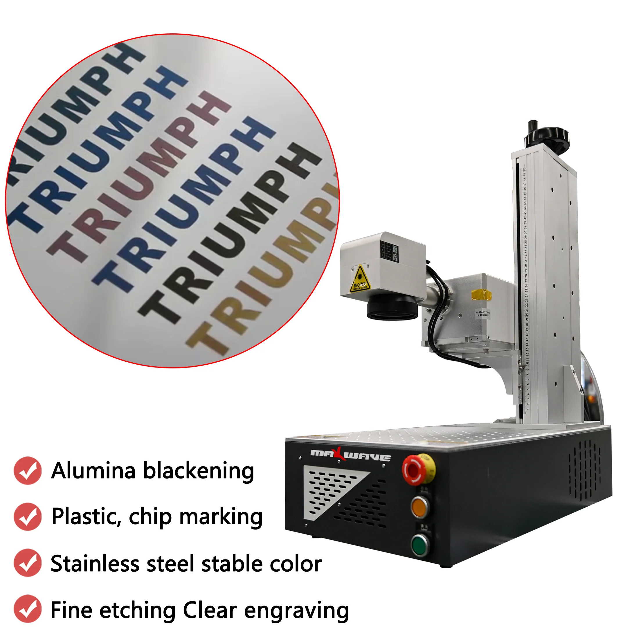 Portable Laser Engraver Machine High-Speed Metal Plastic Engraving Fiber Laser Cutting Engraving All Metal CNC Logo Printer