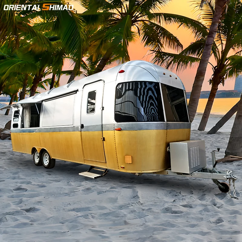 

Compact caravan Manufacture Rv Camper Airstream Camping Trailer with Fully Equipend Kitchen caravan Street Food Cart