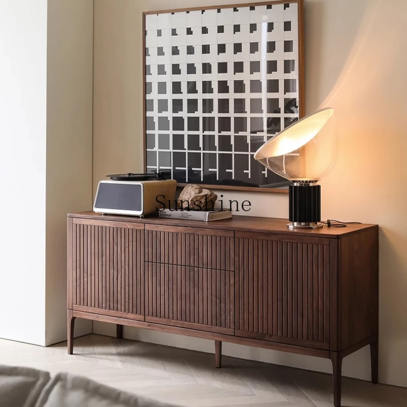 

Medieval silent wind, solid wood storage in the side cabinet, simple living room against the wall and entrance for storage
