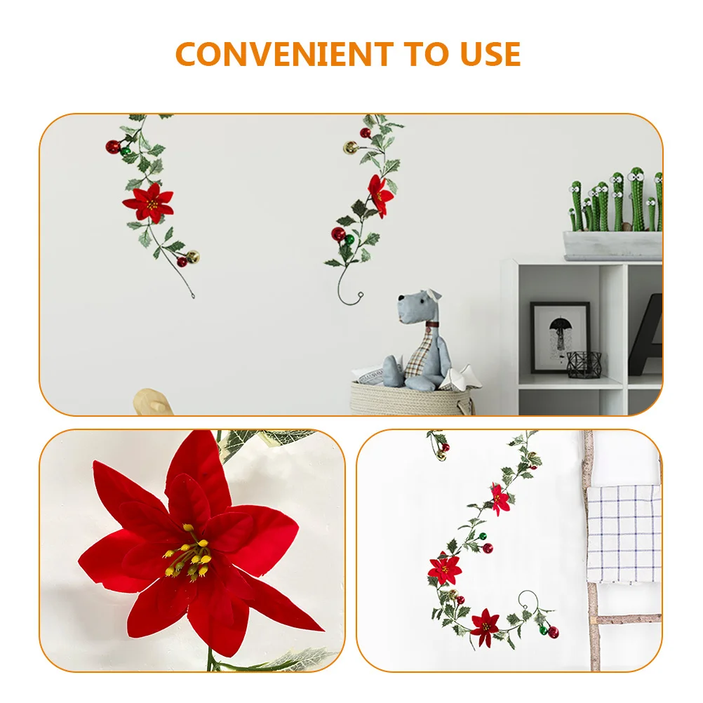 

Christmas Garland Artificial Rattan With Leaves Holiday Decoration Indoor Outdoor Wedding Home Festive Hanging Vine