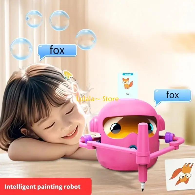 Y4QA Macchina da disegno automatica per bambini, apprendimento arte pittura, robot, giocattolo, con inserto per carta