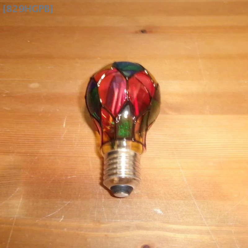 

Stained Glass Light Bulb 4W ST64 LED Light Bulb Painted Glass E26 Base Mosaic Night Lamp Home Decor Romantic Festive Atmosphere