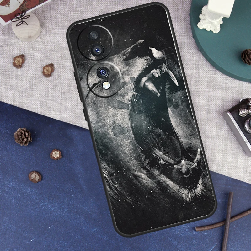 Roaring Lion For Honor Magic 7 6 8 Pro Case For Honor 400 200 50 70 90 Lite X8c X8b X9a X9b X9c X9d Win RT