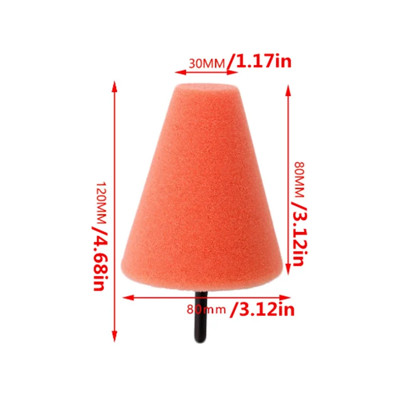 Car Hub Polishing Sponge Grinding Head In The Net Dead Angle Polishing Sponge Wheel Metal Plastic Grinding Conical Sponge