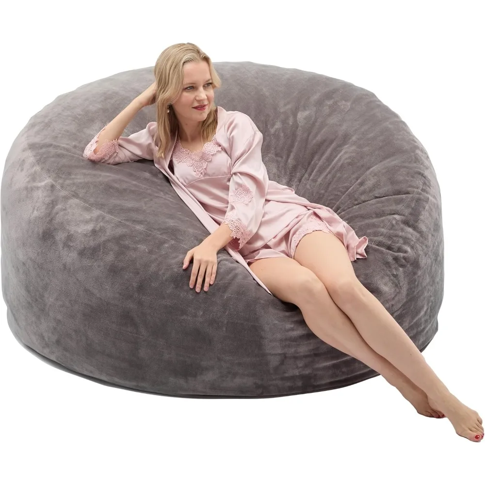 

Magic in House 3FT Bean Bag Chair - BeanBag Chairs with Filler, Large Round Fluffy Sofa for Adults, Removable Machine-Washable F