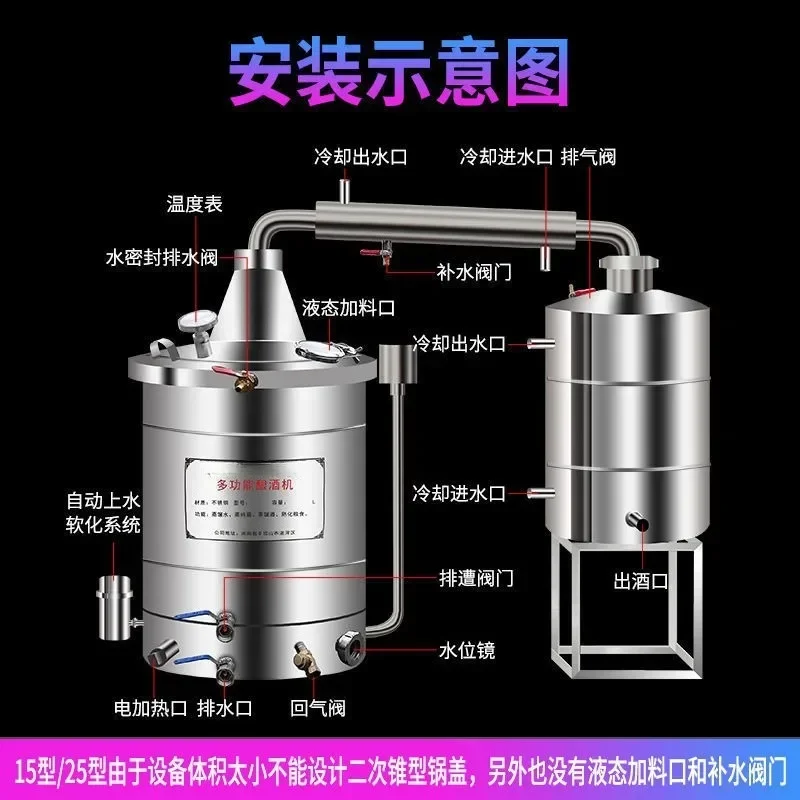 

Brewing Machine Steam Brewing Equipment Small Winery Firewood Distillation