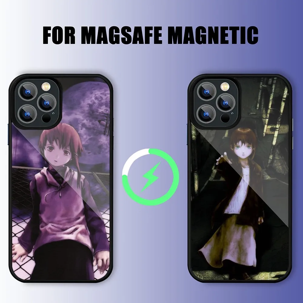 Bilibili Serial Experiments Lain Phone Case For iPhone 15 14 13 11 12 Pro Max 14 Plus 15 Pro Max For Magsafe Phone Cover