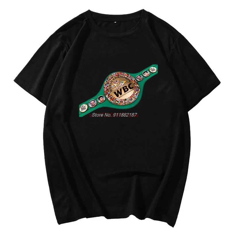 

Boxing Champions Of The World Wbc Canelo Alvarez Champions Graphic T Shirts Cotton Short Sleeve T-Shirts Mens Print T Shirt