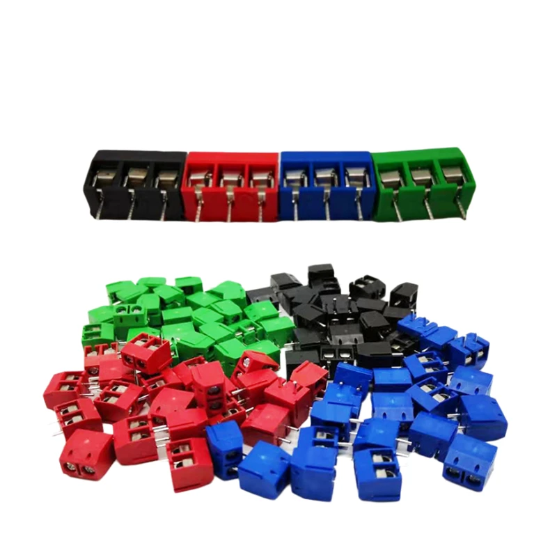 20/50pcs KF301-2P 3P Splicing, screw type PCB spacing 5.0 connector terminals, terminal  kf301 Red, blue, green, black