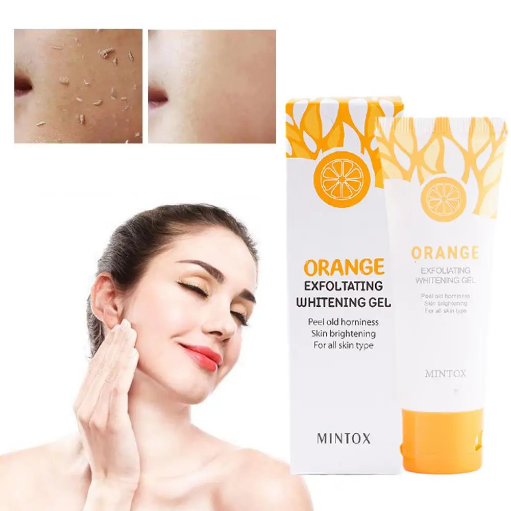 Oranje Body Scrub Crème Exfoliërende Gel Gezichts Whitening Body Scrub Huid Reiniging Hydraterende Exfoliërende Olie Controle