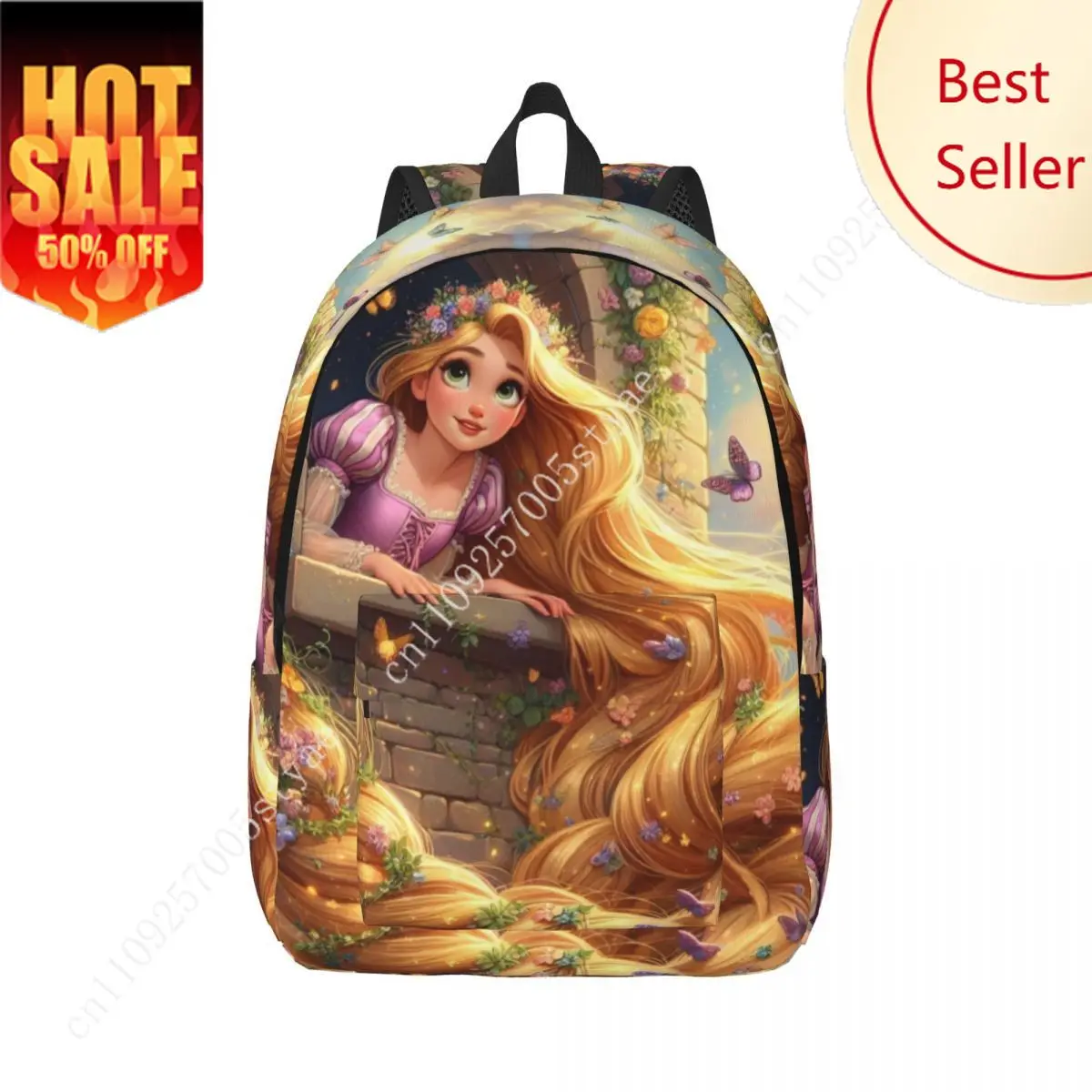 

Custom Tangled Rapunzel Wallpaper Canvas Backpacks Men Women Casual Bookbag for College School Bags