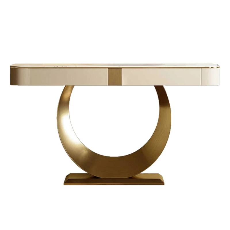 

Italian light luxury entrance platform high-end entrance corridor decoration cabinet aisle rock slab entrance rack case