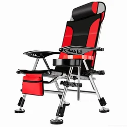 Fishing Chair Beach Chair Outdoor Foldable Chair Recliner Portable Multifunction Fishing Chair Applicable to All Terrain