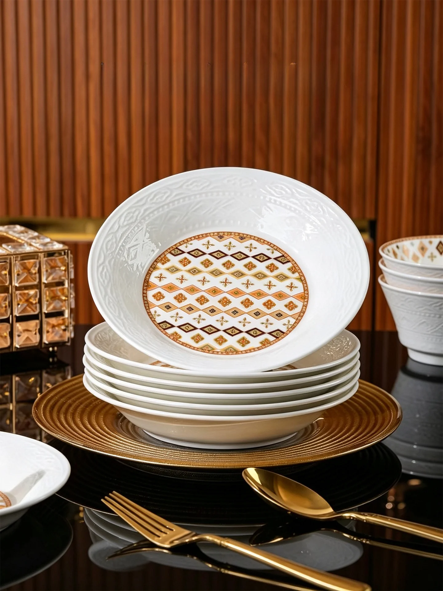 2026-new-dunhuang-ceramic-dinner-plate-chinese-style-underglaze-color-round-steamed-dish-high-aesthetic-value-home-use
