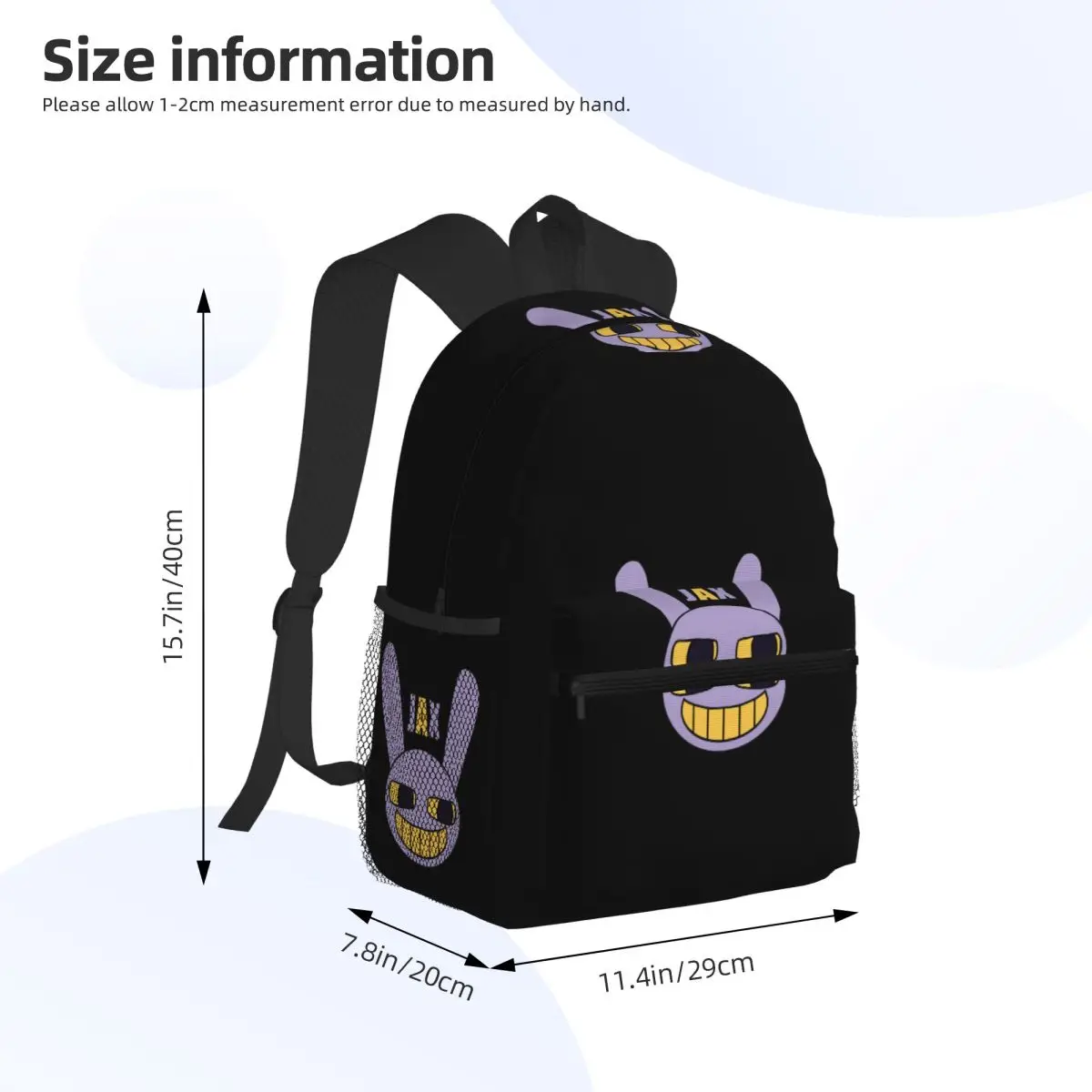 Jax With Name (The Amazing Digital Circus) Student Backpack School Bag Hiking Travel Daypack for Men Women Bookbag Shoulder Bags