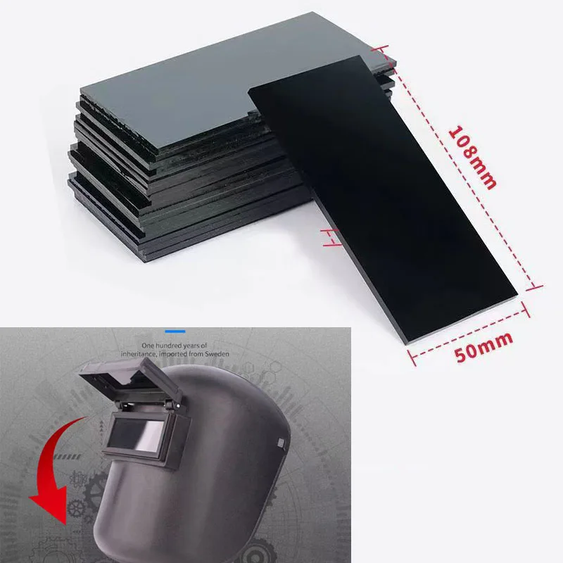 I KEY BUY 2pcs/Lot Black / Tansparent Color Glass DIN7 DIN8 DIN9 DIN10 DIN11 DIN12 108x50mm Arc Welding Protection Glass Filter