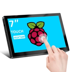 Portable Monitor 7 inch 1024*600 TFT 5-point Capacitive Touch screen LCD display for Raspberry Pi Windows HDMI-Compatible