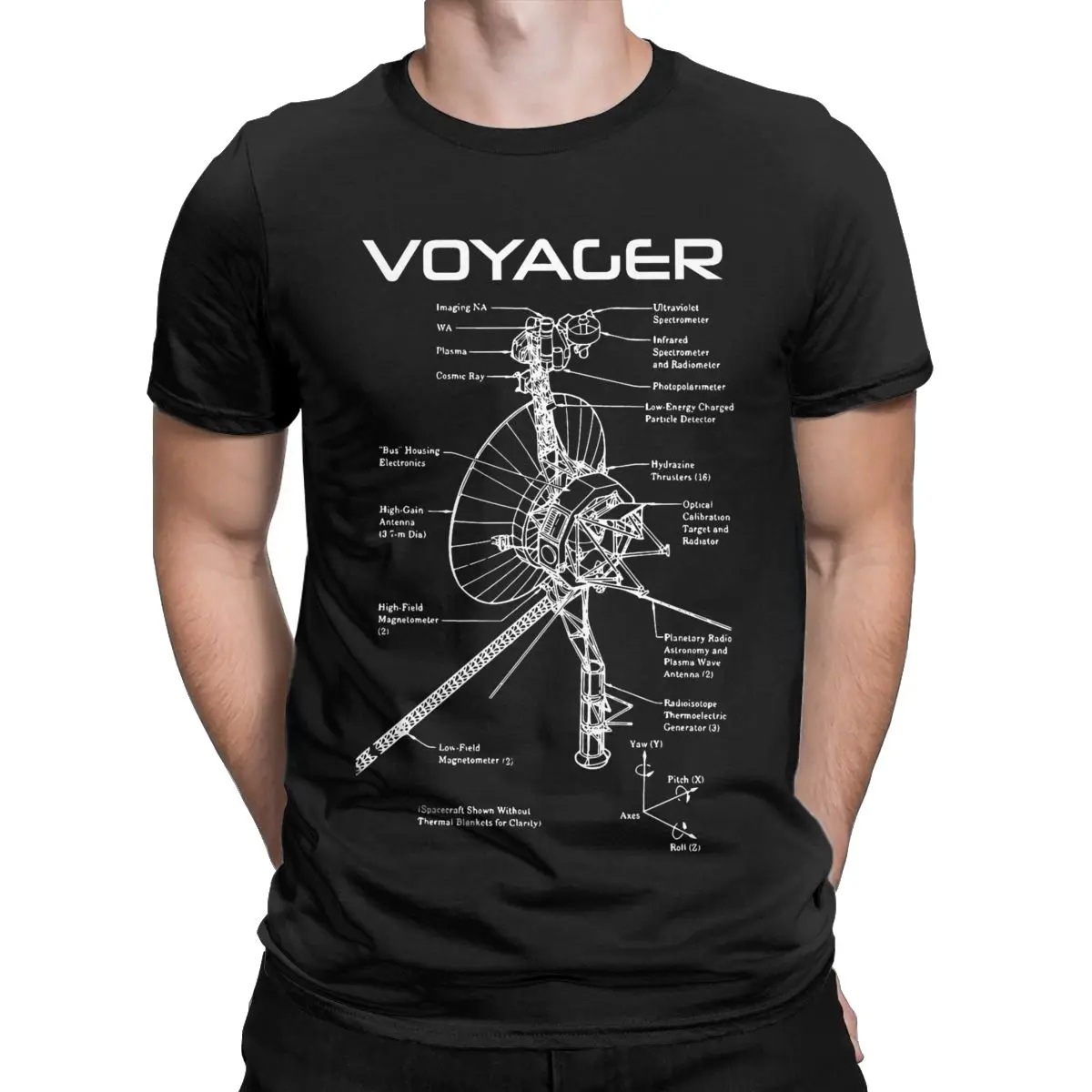 Men's Voyager Program Interstellar T Shirts 100% Cotton Tops Hipster Short Sleeve Round Collar Tee Shirt Gift Idea T-Shirts