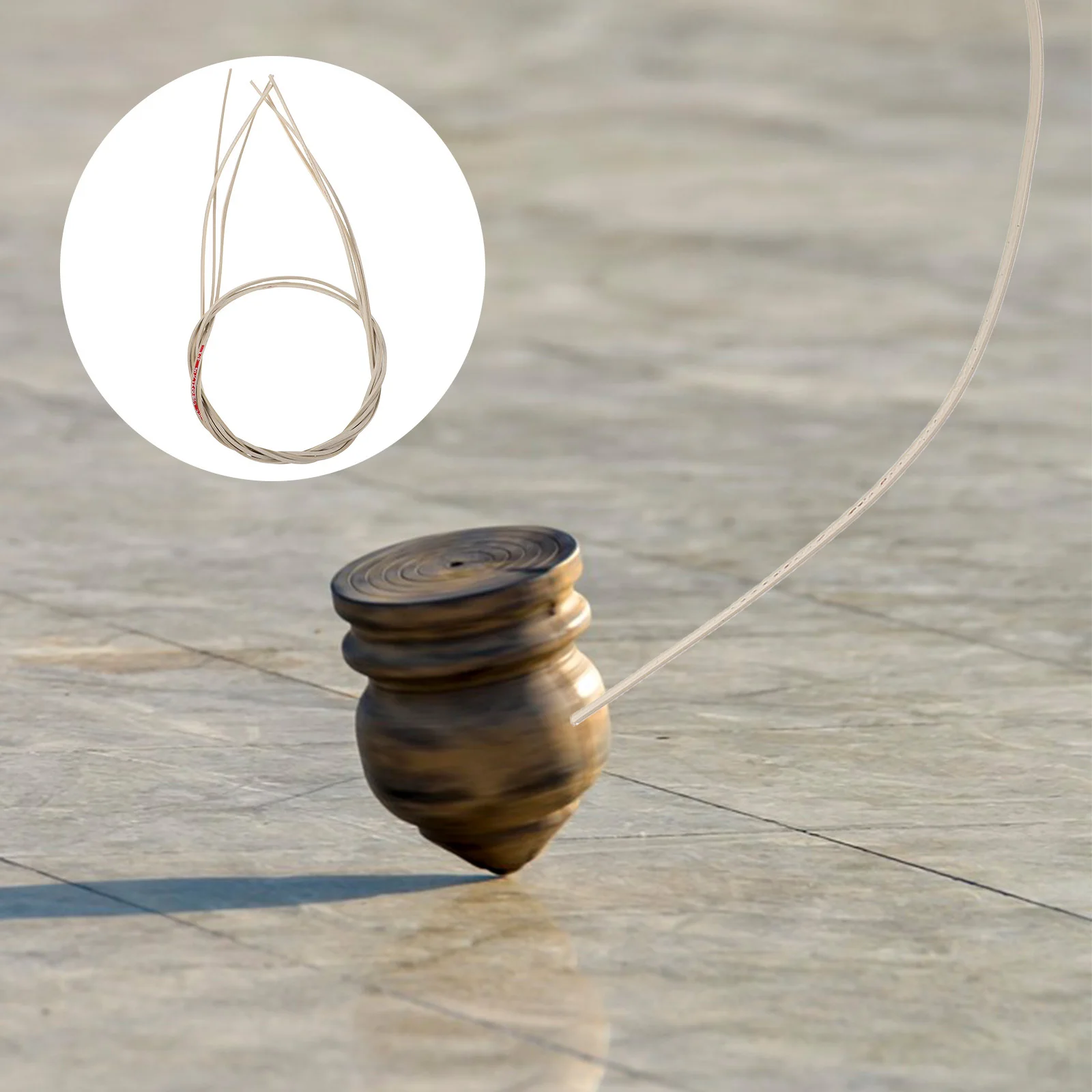 

3Pcs Rotating Gyro Thread Traditional Cord Replacement Durable Adjustable Length Family Outdoor Spinning Tops Accessory