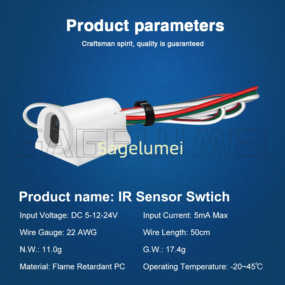 LED-Controller GL-SW-001 Mini White Shell IR-Sensor Auto On/Off Gesteuerung für WLED/ZigBee Schrankleuchte Sofortige Reaktion