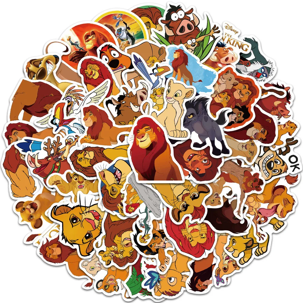 10/30/50pcs Disney Cartoon The Lion King Stickers Movie Anime Decal Skateboard Guitar Laptop Cute Kawaii Sticker Kids Girls Toys